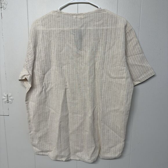 Hijo Casual Top Short Sleeves Made In Philippines Pocket Front Men M NWT - Picture 10 of 10